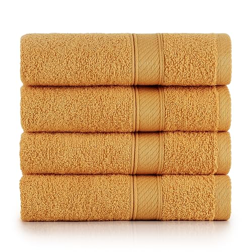 nottoc Frottier Handtücher Set Orange 4 er Pack Baumwolle 50x90 cm, sehr saugfähig, weiches Gefühl, Weich, Frottiertücher Set nottoc Frottier Handtücher Set Orange 4 er Pack Baumwolle 50x90 cm, sehr saugfähig, weiches Gefühl, Weich, Frottiertücher Set von nottoc