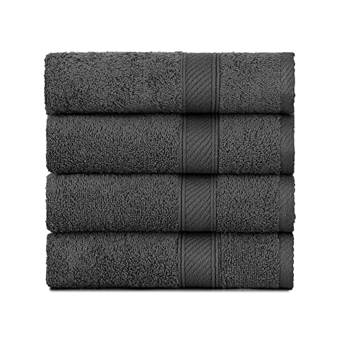 nottoc Frottier Handtücher Set Anthrazit Grau 4 er Pack Baumwolle 50x90 cm, sehr saugfähig, weiches Gefühl, Weich, Frottiertücher Set nottoc Frottier Handtücher Set Anthrazit Grau 4 er Pack Baumwolle 50x90 cm, sehr saugfähig, weiches Gefühl, Weich, Frottiertücher Set von nottoc