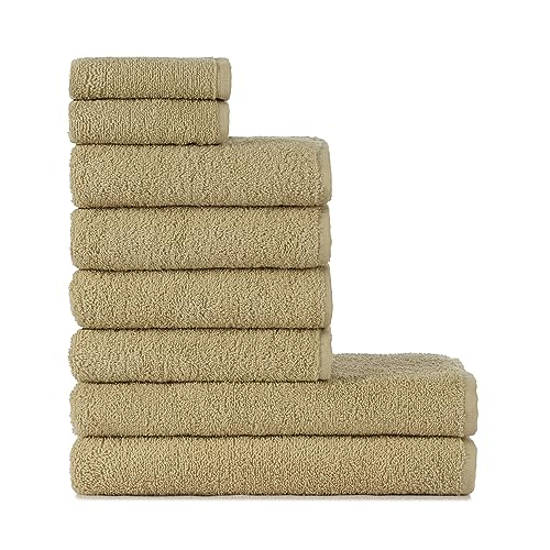 nottoc Handtücher Set Lindgrün - 100% Baumwolle, Weich, 2 x Badetuch 70x135, 4 x Handtuch 50x85, 2 x Gästehandtuch 30x50 - Frottee & 400GSM - Grün von nottoc