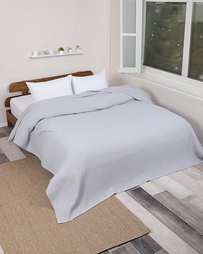 nottoc Tagesdecke 160x220cm Einzelbettdecke grau waffelpique 100% Baumwolle Sofadecke Bettüberwurf Couchbezug Wendedecke, Silbergrau nottoc Tagesdecke 160x220cm Einzelbettdecke grau waffelpique 100% Baumwolle Sofadecke Bettüberwurf Couchbezug Wendedecke, Silbergrau von nottoc
