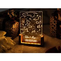 Personalisierte Konstellationskarte Lampe - Geschenk Sternenkarte Auf Nachtlicht Für Freund/Freundin Paare von nousrett