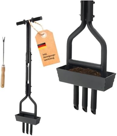 novaterra Rasenlüfter manuell - 3 Zinken aus Stahl + Kernsammelrahmen - Hand-Aerifizierer für Moosreduzierung & bessere Nährstoffaufnahme - 99cm novaterra Rasenlüfter manuell - 3 Zinken aus Stahl + Kernsammelrahmen - Hand-Aerifizierer für Moosreduzierung & bessere Nährstoffaufnahme - 99cm von novaterra