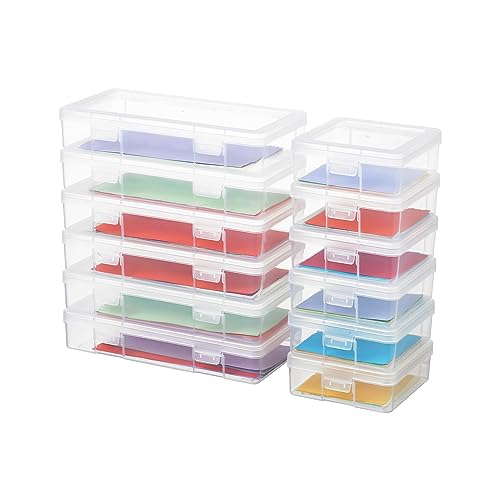 novelinks Stapelbare transparente Aufbewahrungsbox aus Kunststoff mit Verriegelungsdeckel – Kunsthandwerk Versorgungsbehälter für Federmäppchen, Lego, Buntstifte, Perlen (6 Stück klein + 6 Stück novelinks Stapelbare transparente Aufbewahrungsbox aus Kunststoff mit Verriegelungsdeckel – Kunsthandwerk Versorgungsbehälter für Federmäppchen, Lego, Buntstifte, Perlen (6 Stück klein + 6 Stück von novelinks