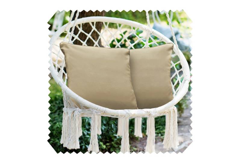 novely® Dekokissen 2er-Set OUTDOOR DEKOKISSEN - Wasserabweisender Kissenbezug - 45x45 cm, Schmutz- und wasserabweisend, Waschbar, Pflegeleicht von novely®