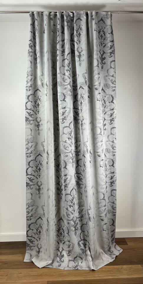 novumfix Verdunkelungsvorhang Thermovorhang grau gemustert, Hotelqualität 145x250cm(BxH), verdunkelnd, Hitzeschutz von novumfix