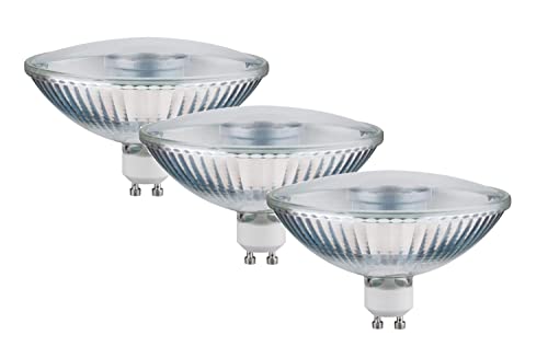 nox light LED Reflektoren GU10 Glas Alu QPAR111 verschiedene Wattagen 4 oder 6,5 Watt dimmbar/nicht dimmbar warmweiß 2700K (warmweiß 6,5 Watt 3er Pack) von nox light