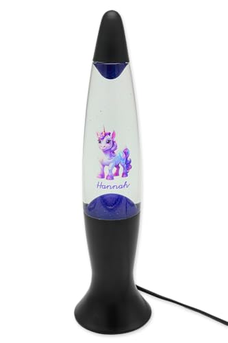 nox light Lavalampe schwarz mit individuellem Druck - ihr personalisierter Text Logo Foto (lila) von nox light