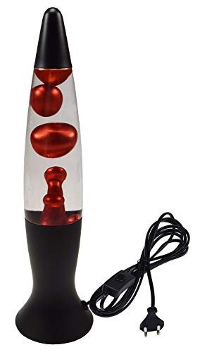 nox light Lavalampe schwarz mit individuellem Druck - ihr personalisierter Text Logo Foto (rot) von nox light