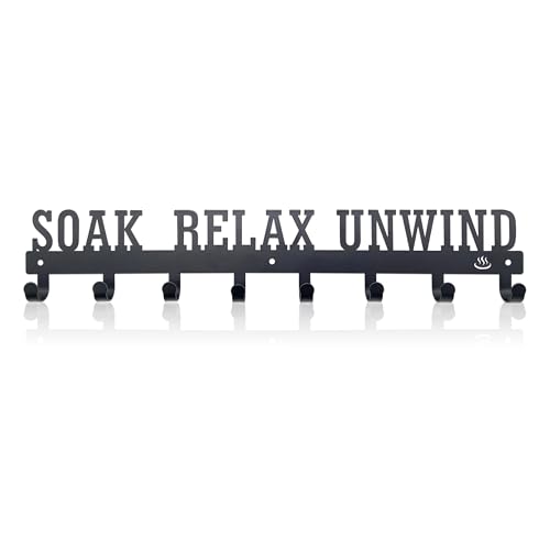 Whirlpool-Handtuchhalter für den Außenbereich, 41,9 cm, Whirlpool-Zubehörhalter mit 8 Haken, Handtuchhalter für Badezimmer und Außen-Whirlpool, Wandhalterung, Handtuch-Organizer für Handtücher, Mäntel Whirlpool-Handtuchhalter für den Außenbereich, 41,9 cm, Whirlpool-Zubehörhalter mit 8 Haken, Handtuchhalter für Badezimmer und Außen-Whirlpool, Wandhalterung, Handtuch-Organizer für Handtücher, Mäntel von noxozoqm