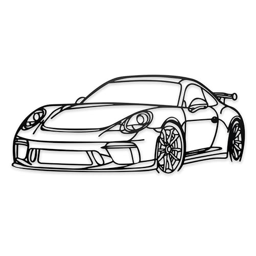 noxozoqm Metall-Auto-Wandkunst, einzigartige Silhouette, Raumdekoration für Männer, Jugendliche, Jungen, Raumdekoration, 40 x 17 cm, Schwarz noxozoqm Metall-Auto-Wandkunst, einzigartige Silhouette, Raumdekoration für Männer, Jugendliche, Jungen, Raumdekoration, 40 x 17 cm, Schwarz von noxozoqm
