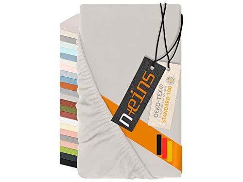 npluseins Spannbettlaken Made in Germany - Feinbiber aus 100% Baumwolle 1037.1342, 90-100 x 200 cm, lichtgrau npluseins Spannbettlaken Made in Germany - Feinbiber aus 100% Baumwolle 1037.1342, 90-100 x 200 cm, lichtgrau von npluseins