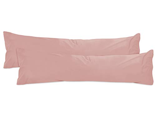 npluseins 2er Pack Baumwoll Kissenbezug - Jersey - viele Farben 1331.1812, ca. 40 x 145 cm, Altrosa von npluseins