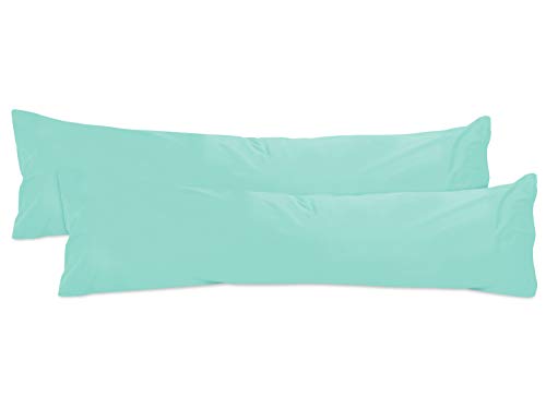 npluseins 2er Pack Baumwoll Kissenbezug - Jersey - viele Farben 1331.1812, ca. 40 x 145 cm, Mint von npluseins