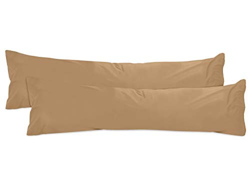 npluseins 2er Pack Baumwoll Kissenbezug - Jersey - viele Farben 1331.1812, ca. 40 x 145 cm, Sand von npluseins