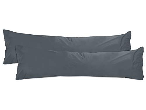 npluseins 2er Pack Baumwoll Kissenbezug - Jersey - viele Farben 1331.1812, ca. 40 x 145 cm, anthrazit npluseins 2er Pack Baumwoll Kissenbezug - Jersey - viele Farben 1331.1812, ca. 40 x 145 cm, anthrazit von npluseins
