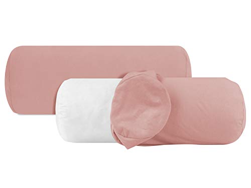 npluseins 2er Pack Baumwoll Kissenbezug - Jersey - viele Farben 1331.1812, ca. 40 x 15 cm, Altrosa von npluseins