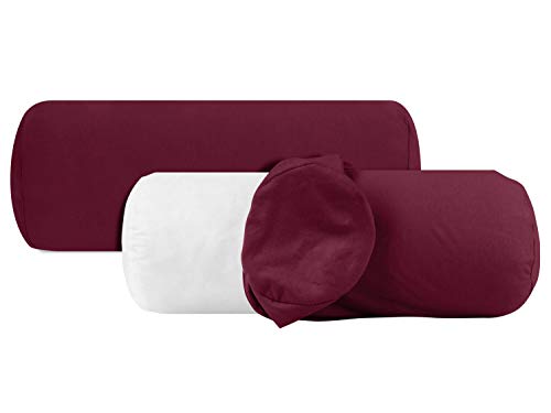 npluseins 2er Pack Baumwoll Kissenbezug - Jersey - viele Farben 1331.1812, ca. 40 x 15 cm, Bordeaux von npluseins