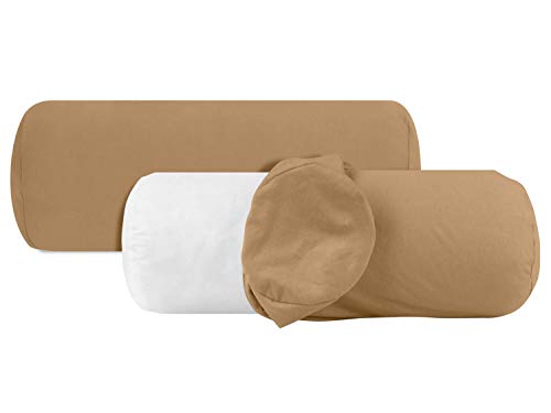 npluseins 2er Pack Baumwoll Kissenbezug - Jersey - viele Farben 1331.1812, ca. 40 x 15 cm, Sand von npluseins