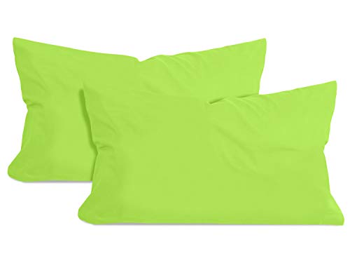 npluseins 2er Pack Baumwoll Kissenbezug - Jersey - viele Farben 1331.1812, ca. 40 x 60 cm, Apfel von npluseins