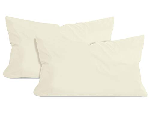 npluseins 2er Pack Baumwoll Kissenbezug - Jersey - viele Farben 1331.1812, ca. 40 x 60 cm, Natur von npluseins