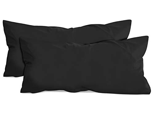 npluseins 2er Pack Baumwoll Kissenbezug - Jersey - viele Farben 1331.1812, ca. 40 x 80 cm, schwarz npluseins 2er Pack Baumwoll Kissenbezug - Jersey - viele Farben 1331.1812, ca. 40 x 80 cm, schwarz von npluseins