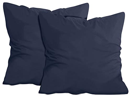 npluseins 2er Pack Baumwoll Kissenbezug - Jersey - viele Farben 1331.1812, ca. 80 x 80 cm, Navy npluseins 2er Pack Baumwoll Kissenbezug - Jersey - viele Farben 1331.1812, ca. 80 x 80 cm, Navy von npluseins