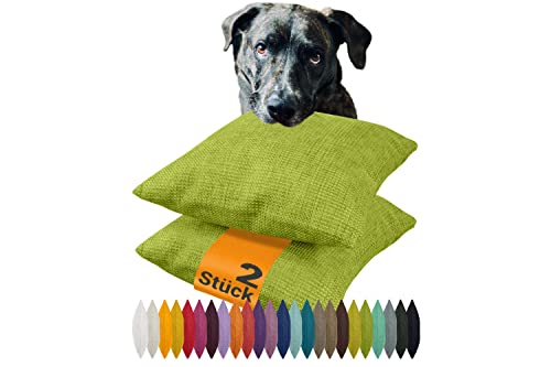 npluseins 2er Pack Kissenhüllen mit Struktur-Muster - Polsteroptik 617.767, 1 Pack (2 Stück) - Kissenhüllen 40 x 60 cm, hellgrün von npluseins