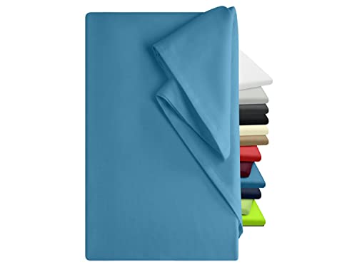 npluseins Bettlaken ohne Spanngummi - Haushaltstuch in vielen Farben und Größen - 100% Baumwolle, ca. 180 x 275 cm, Royalblau von npluseins