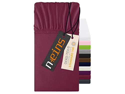 npluseins Spannbettlaken für Topper Wasserbett Boxspringbett Standard 1544.2231, Topper 90-100 x 200 x 8-10 cm, Bordeaux von npluseins