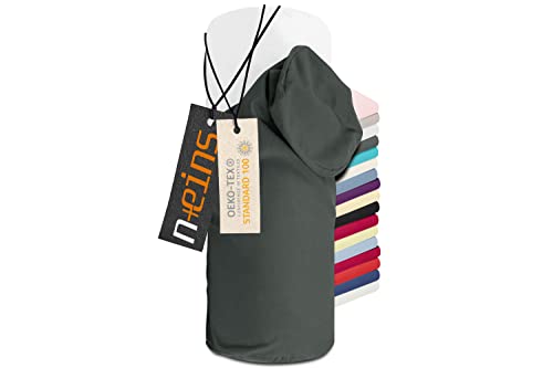 npluseins Jersey-Kissenhülle für Nackenrollen in 17 Farben - 100% Mako-Baumwolle - Einheitsgröße ca. 40 x 15 cm, Bezug in Titanium von npluseins