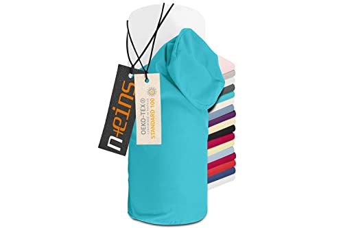 npluseins Jersey-Kissenhülle für Nackenrollen in 17 Farben - 100% Mako-Baumwolle - Einheitsgröße ca. 40 x 15 cm, Bezug in türkis von npluseins