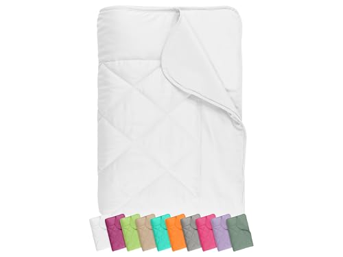npluseins Sommerdecke 135x200 cm - dünne und leichte Bettdecke für den Sommer - Mikrofaser - Ökotex 100 - waschbar 60 Grad - 732.932, weiß von npluseins