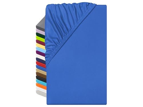 npluseins Microfaser Spannbettlaken – atmungsaktiv und Allergiker geeignet 1519.2192, 140 x 190-200 cm, royal von npluseins