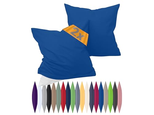 npluseins Renforcé-Kissenbezüge im Doppelpack - 100% Baumwolle - schlicht und edel 698.898, 40 x 80 cm, royal npluseins Renforcé-Kissenbezüge im Doppelpack - 100% Baumwolle - schlicht und edel 698.898, 40 x 80 cm, royal von npluseins