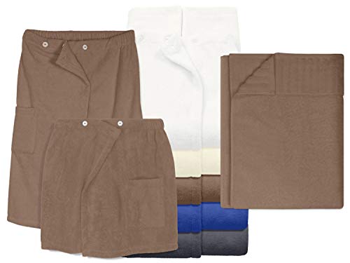 npluseins Saunakilt für Damen und Herren oder Saunalaken XXL - Frottee 1532.2217, Kilt Damen (80 x 150 cm), Sand von npluseins