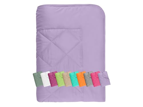 npluseins Sommerdecke 135x200 cm - dünne und leichte Bettdecke für den Sommer – Kühl schlafen – ideal für Camping Outdoor Garten und Gäste - 1180.1542, ca. 135 x 200 cm, Flieder npluseins Sommerdecke 135x200 cm - dünne und leichte Bettdecke für den Sommer – Kühl schlafen – ideal für Camping Outdoor Garten und Gäste - 1180.1542, ca. 135 x 200 cm, Flieder von npluseins