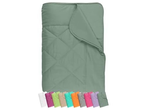 npluseins Sommerdecke 135x200 cm - dünne und leichte Bettdecke für den Sommer - Mikrofaser - Ökotex 100 - waschbar 60 Grad - 732.932, Salbei npluseins Sommerdecke 135x200 cm - dünne und leichte Bettdecke für den Sommer - Mikrofaser - Ökotex 100 - waschbar 60 Grad - 732.932, Salbei von npluseins