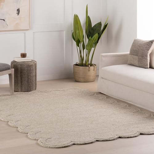 Nuloom Elira Wollläufer für Wohnzimmer, Schlafzimmer, Esszimmer, Eingangsbereich, Flur, 60 x 200 cm, Haferflocken von nuLOOM