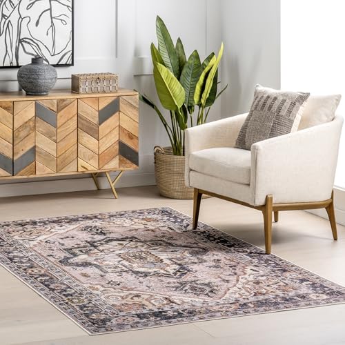 Nuloom Fonia Medallion Teppich, maschinenwaschbar, für Wohnzimmer, Schlafzimmer, Esszimmer, Eingangsbereich, Flur, Hellrosa Nuloom Fonia Medallion Teppich, maschinenwaschbar, für Wohnzimmer, Schlafzimmer, Esszimmer, Eingangsbereich, Flur, Hellrosa von nuLOOM