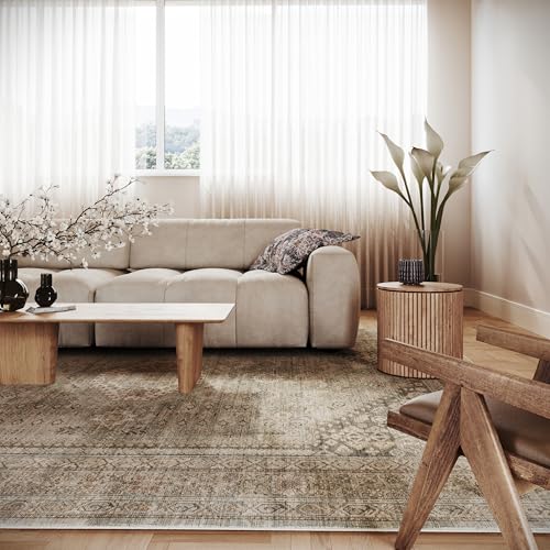 Nuloom Yalindra Medallion Teppich, maschinenwaschbar, für Wohnzimmer, Schlafzimmer, Esszimmer, 150 x 200 cm, Beige Nuloom Yalindra Medallion Teppich, maschinenwaschbar, für Wohnzimmer, Schlafzimmer, Esszimmer, 150 x 200 cm, Beige von nuLOOM