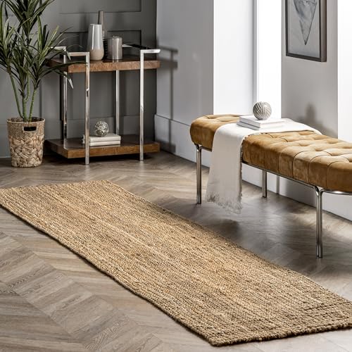 nuLOOM Ashli Läufer aus Jute, einfarbig, 60 x 200 cm, Natur von nuLOOM