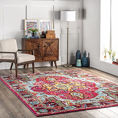 nuLOOM Corbett Vintage Boho Teppich, 201 cm x 274 cm, mehrfarbig von nuLOOM