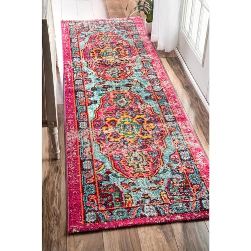 nuLOOM Corbett Vintage Boho Läufer Teppich, 76 x 244 cm, mehrfarbig von nuLOOM