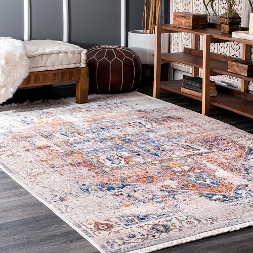 nuLOOM Harriet Vintage-Medaillon-Teppich, 7,6 x 12,7 cm, traditionelles Elfenbein/Mehrfarbig, Teppiche für Wohnzimmer, Schlafzimmer, Esszimmer, Eingangsbereich, Küche nuLOOM Harriet Vintage-Medaillon-Teppich, 7,6 x 12,7 cm, traditionelles Elfenbein/Mehrfarbig, Teppiche für Wohnzimmer, Schlafzimmer, Esszimmer, Eingangsbereich, Küche von nuLOOM