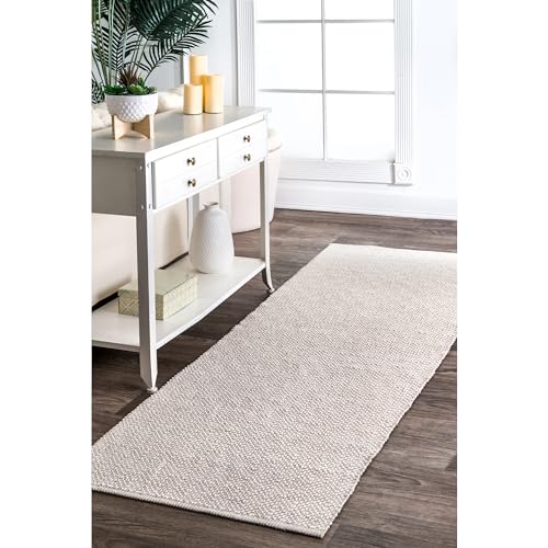 nuLOOM Lorretta Läufer aus Baumwolle, geometrisch, 60 x 150 cm, Taupe von nuLOOM
