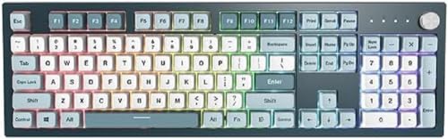 Montech nuLOOM MKey Mechanische Gaming-Tastatur: anpassbare RGB-LED, Premium-MDA-PBT-Tastenkappe, Hot-Swappable, Gateron G Red Pro 2.0 vorgeschmierte Schalter, Osaka Castle Theme, Freiheit (MK105FR) von Montech