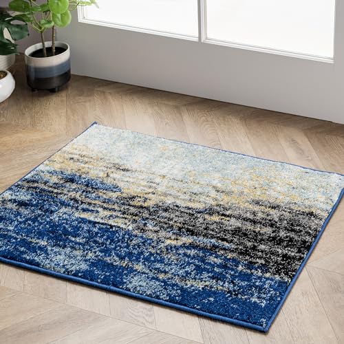nuLOOM Waterfall Vintage Abstrakter Teppich, 60 cm x 90 cm, Blau nuLOOM Waterfall Vintage Abstrakter Teppich, 60 cm x 90 cm, Blau von nuLOOM