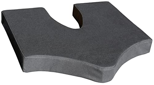 COCCY-X Steißbeinkissen | orthopädisches Sitzkissen | 40 x 40 x 5 cm | mit Bezug: 100% Baumwolle Farbe: schwarz von nudischer