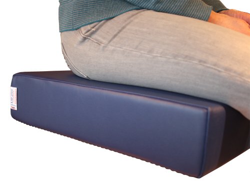 LUplus Orthopädische Sitzerhöhung 40x40x Höhe 10 cm Skai, DKL-blau von nudischer