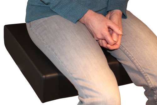 LUplus Orthopädische Sitzerhöhung 40x40x Höhe 10 cm Skai schwarz von nudischer